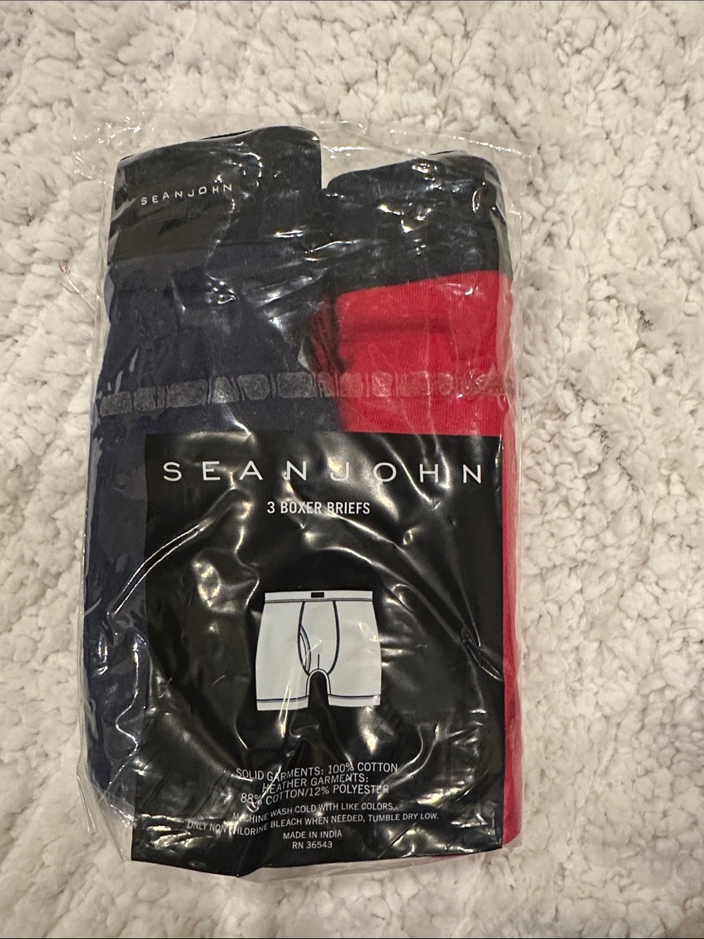 Sean John Men's 2-Pack Boxer Briefs - Navy & Red
